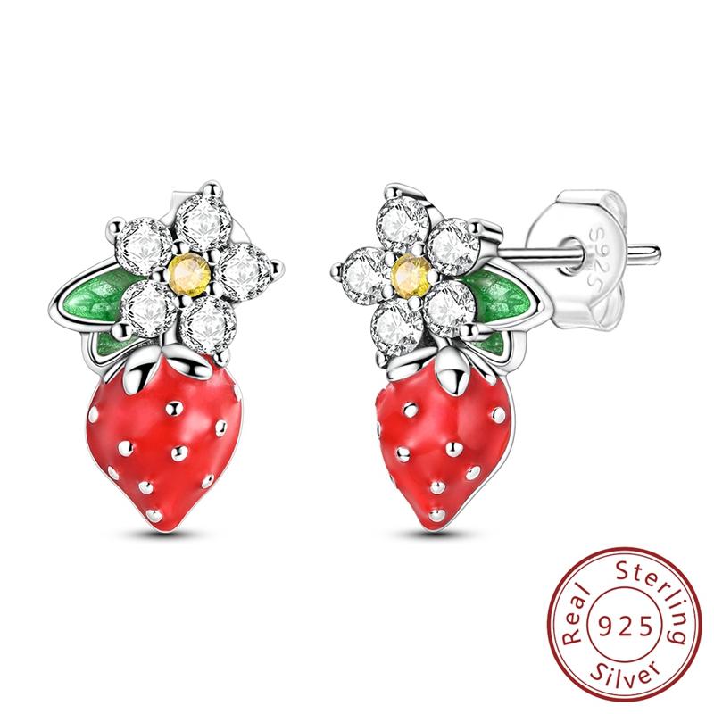 Earrings 925 Silver Shining Snowflake Mini Butterfly Ear Studs For Women Fine Birthday Party Jewelry Gifts