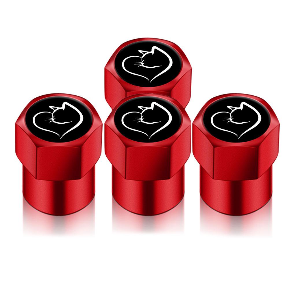 Универсальные колпачки для воздушных клапанов на колесах, наклейки на вынос автомобиля, кошачье сердце, автомобили, мотор, автоаксессуары, декор для стайлинга автомобилей, подарок