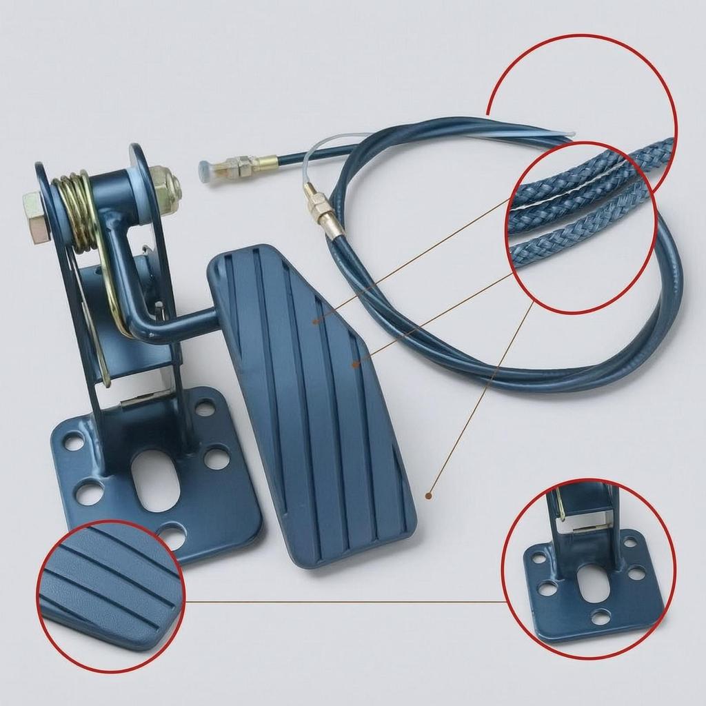 Accelerator pedal for heavy-duty tractors | Linkage, foot