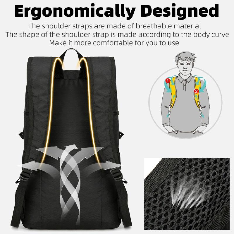 Foldable Multi-functional Outdoor Lightweight Hiking Backpack, Folding Backpack, Travel Water-resistant Daily Backpack