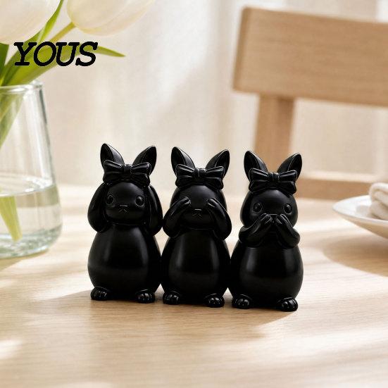 Пасхальный кролик Украшение, Цельнолитая фигурка, 3D-печатный дизайн кролика Декоративная фигурка для гостиной спальни