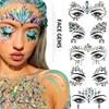 Sparkling Rhinestone Design 5sheets/set Face Gems Decals AB Colorful Festive Eye  Forehead Embellishments Carnival/Mardi Gras/Masquerade  Home