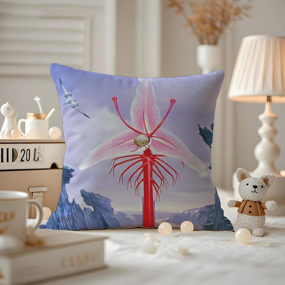 Wayne Barlowe Cushion Cover Anti-dustmite Pillowcase Invisible Zipper Silky Short Plush Sofa Cushion Cover