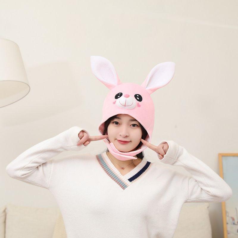 Выражение «все включено» головной убор в виде головы кролика с длинными ушами, реквизит для фото, мультяшный головной убор, реквизит для выступлений