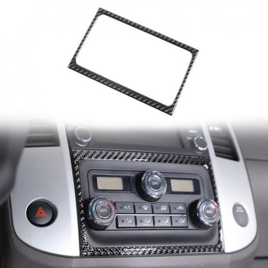 Carbon Fiber Console Air condition Panel Cover Trim For Nissan Frontier 2009-17