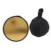 Disc Light Reflector 11.8in Round Gold Silver 2 in 1 Collapsible Portable Photography Reflector for Portraits Headshots