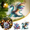 1/12Pcs Animals Christmas Ornaments 2D Faux Crystal Animal Christmas Tree Hanging Decoration