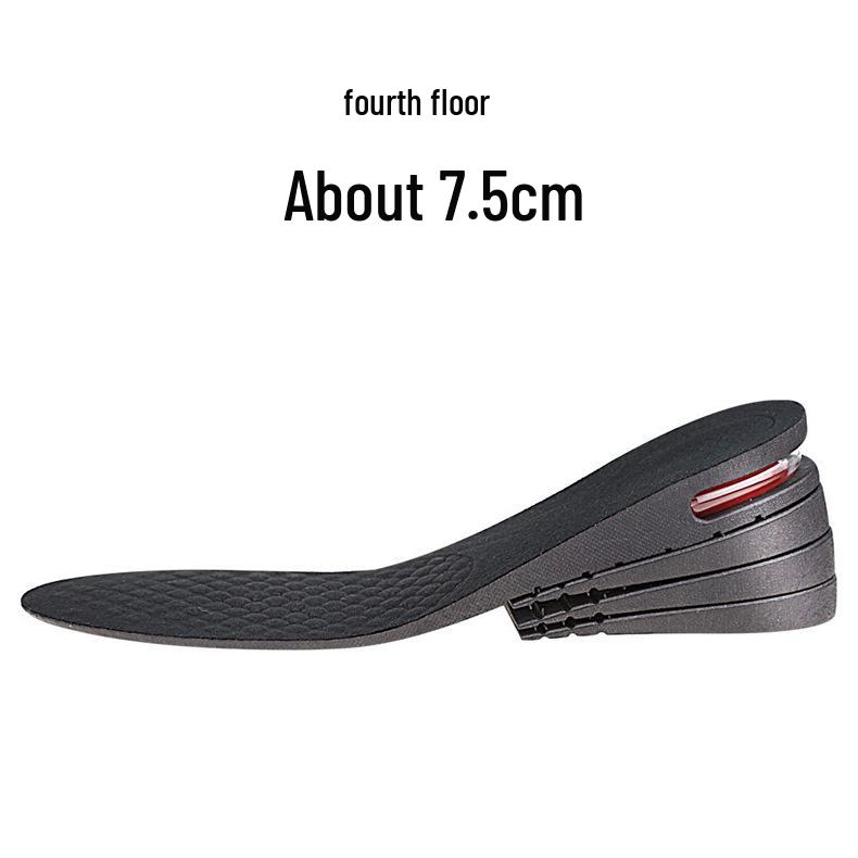 Регулируемая невидимая стелька для увеличения роста с амортизирующей воздушной подушкой из полиуретана для мужчин и женщин, 3-7,5 см.