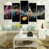 5Pcs Musical Notes Music 5 Pieces Canvas Wall Art Print Picture Home Decor No Framed Poster Pictures Paintings HD Print Abstract