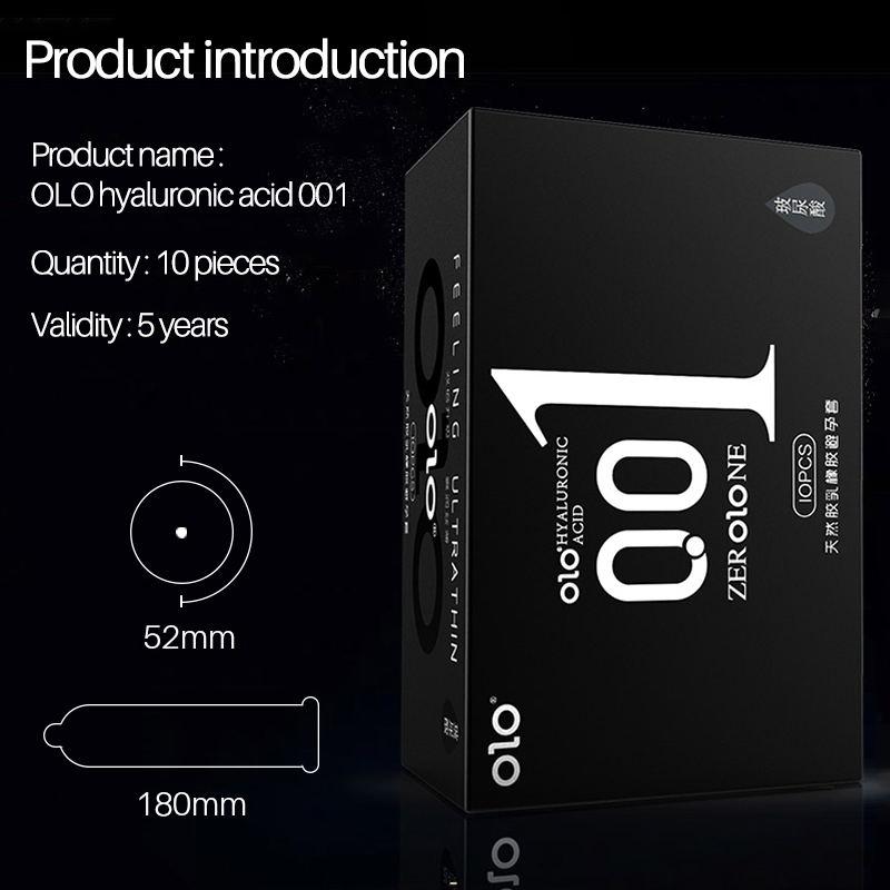 Презервативы OLO001, ультратонкие презервативы с закрытым сенсорным экраном, 50 шт., презервативы со смазкой на основе гиалуроновой кислоты для мужчин