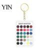 Makeup Color Guide 2Pcs Palette Keychain Pendant, Clear Acrylic Season Analysis Swatches Outfit Reference Keychain, Card, Gifts for Fashion Lovers