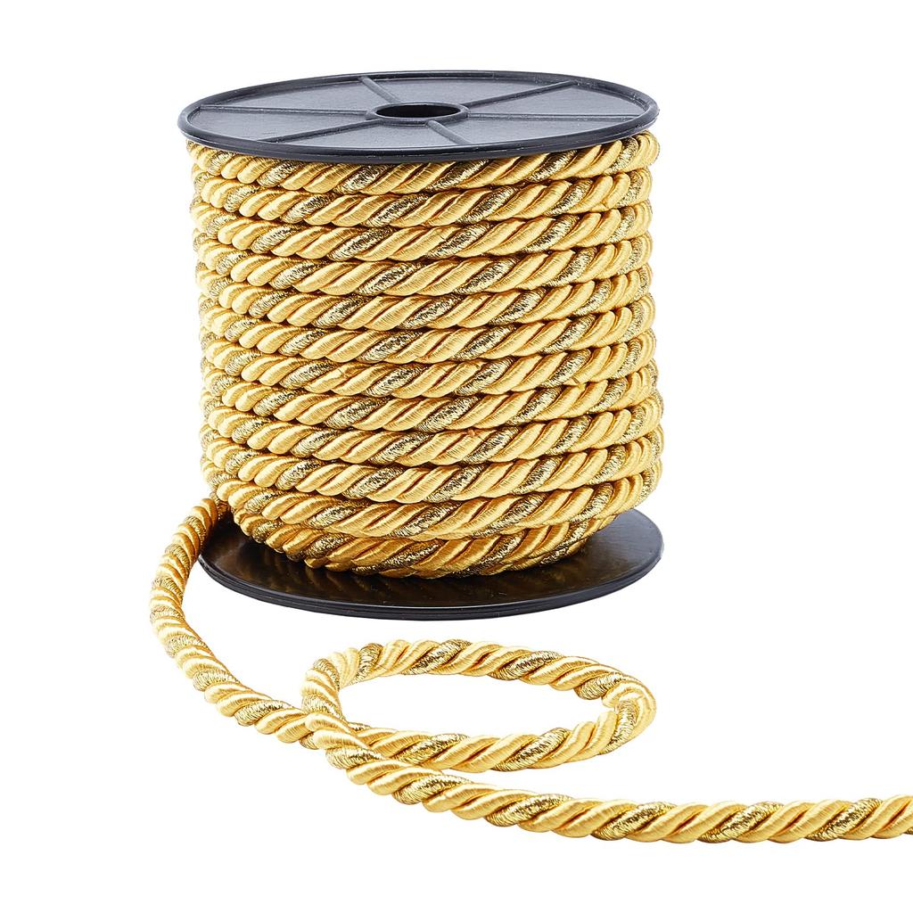 PH PandaHall Braid Twisted Diameter Hair Braided Japanese Craft Взрослый шнур Длина 18 м, золотой, прибл.. 8мм, Орнамент, Одежда, Obijime, Нить,