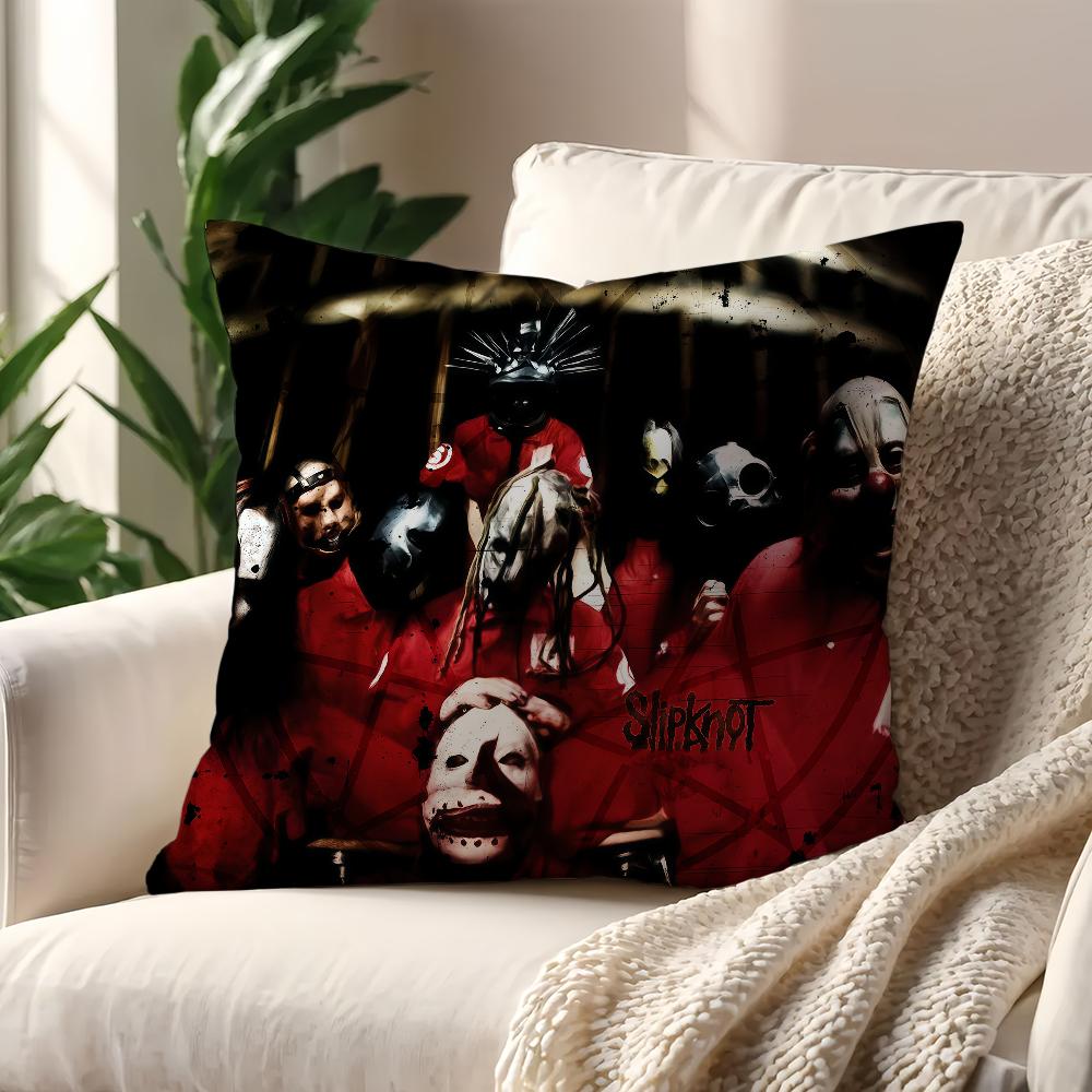 SSlipknots Heavy Metal Band Cushion Cover For Pillow Printing Sofa Decoration Home Car Room Coffee Shop Office NordicSimplicity