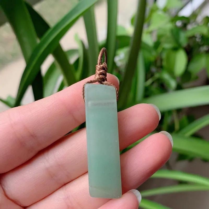 Natural Stone Pendant Raw Mineral Irregular Rectangle Quartz Pendulum Amazonite Tiger Eye Lapsi Pink Crystal Necklaces Healing