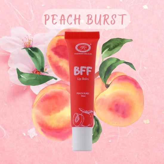 Бальзам для губ Fashion Colour BFF 4 в 1 | 24 часа увлажнения | Идеально для комфорта в течение всего дня | Тостовая роза | Коричневый сахар | Ягода | Персиковый взрыв | 10 мл x 4 недели