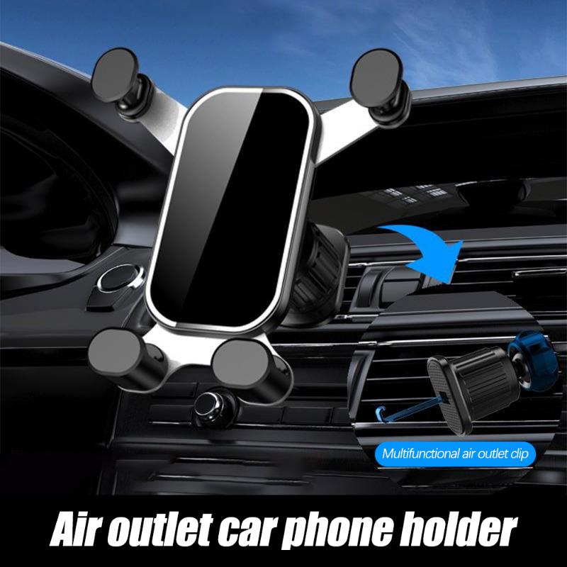 Гравитационный держатель для телефона в автомобиль, поддержка навигации GPS, крепление-клипса в воздуховод, подставка с поворотом на 360°, держатель для смартфона для iPhone Samsung
