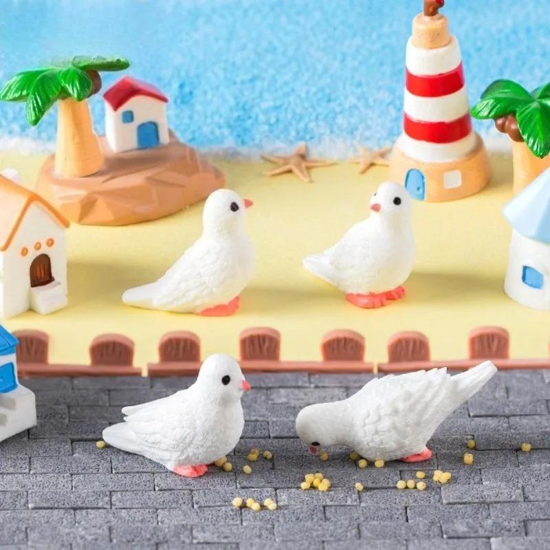 Micro Landscape Sea Bird Seagull Pigeon Miniature Fairy Garden Home Houses Decor Beach Plate Landscaping Decor DIY Accessories