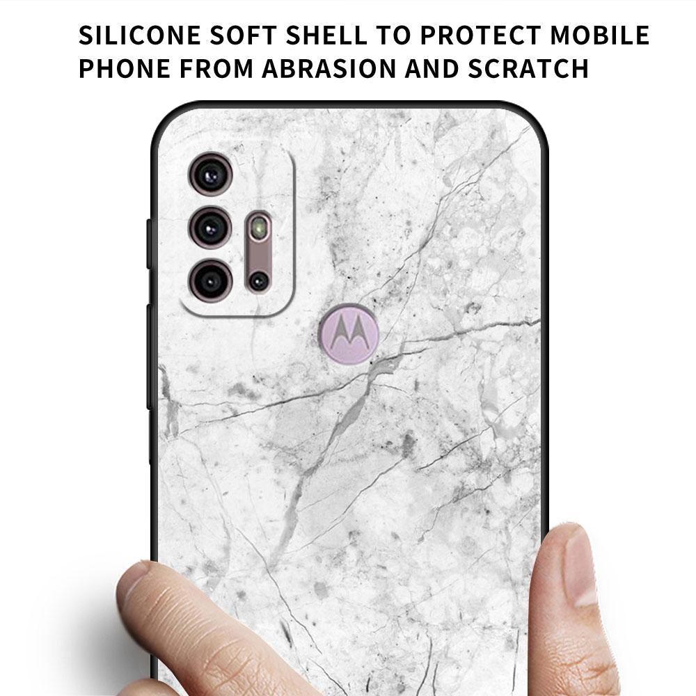 Роскошный мягкий чехол с мраморным узором для Motorola G60 G30 Edge 20 30 G22 G9 Play G52 G8 G9 Power G50 One Fusion, черный чехол для телефона