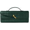 Joryin Woven Purse for Women Evening Clutch Woven Leather Handbags Crossbody Bag Purse Formal Evening Bag, Vegan Leather