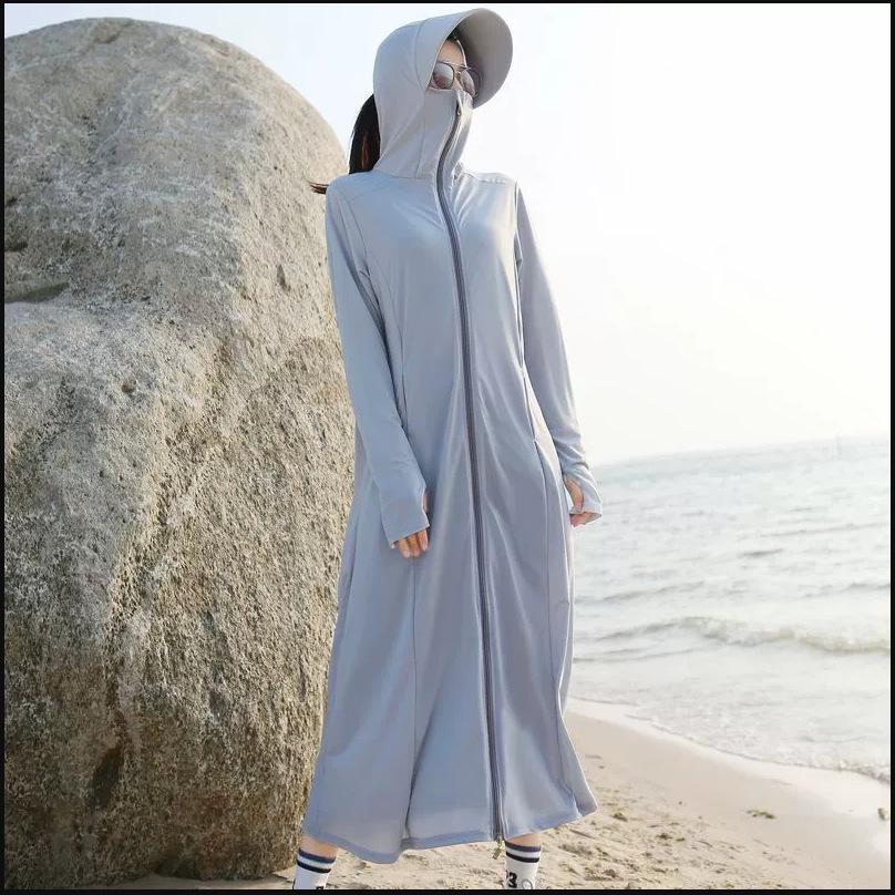 2024 Женская летняя одежда с длинными рукавами и защитой от ультрафиолета из дышащего материала для защиты от солнца