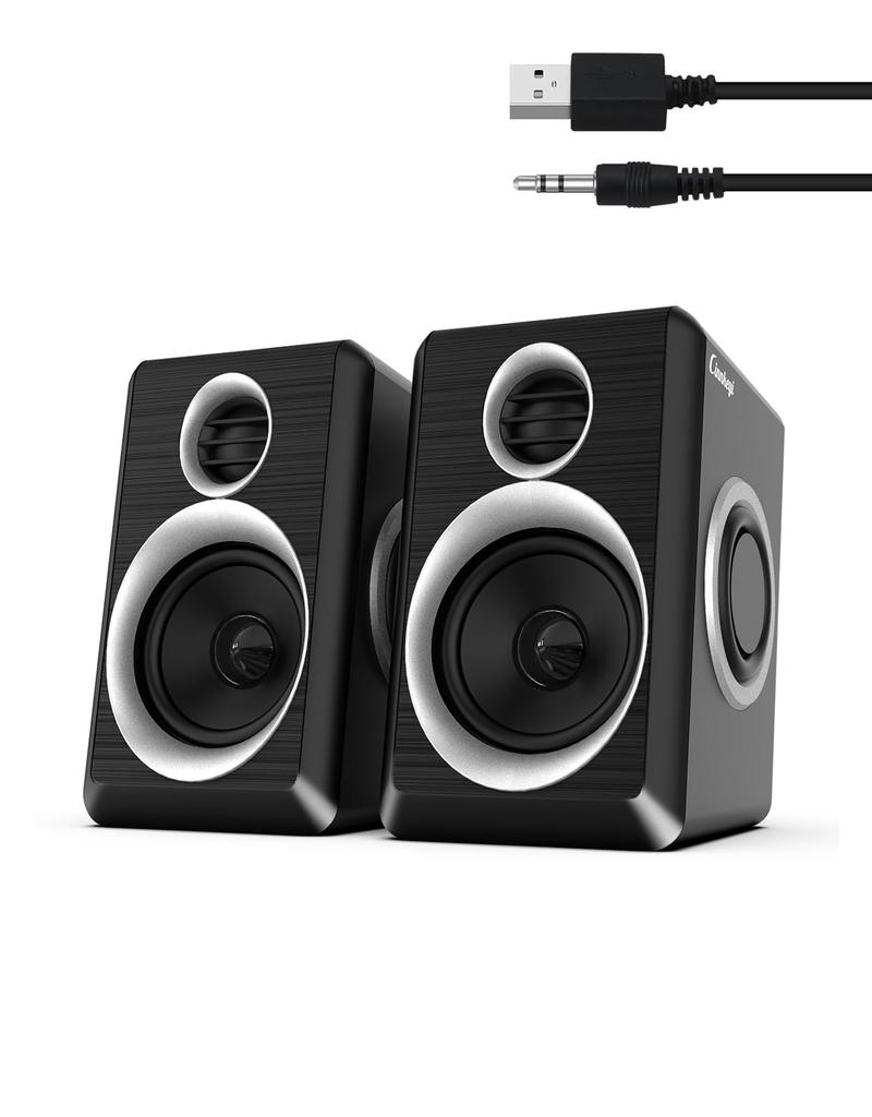 Cinnkeyi PC Speaker 12W Output Computer Speaker Wired Small USB Speaker Audio Speaker High Volume Desktop Speaker Monitor Speaker USB Powered