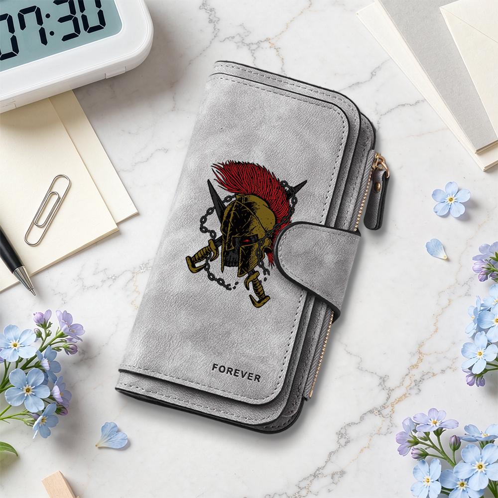 Stylish Sparta Printed Long Wallet Durable Fashion Casual Multipurpose Card Holder Purse
