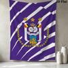 Rsc Anderlecht Wall Tapestry Aesthetic Wall Hanging Printed Fabric Blanket Decorative Tapestries For Bedroom Living Room Home Decor