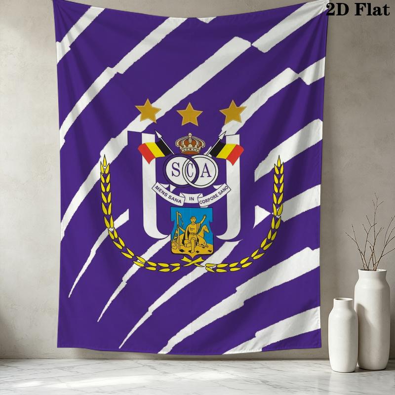Rsc Anderlecht Wall Tapestry Aesthetic Wall Hanging Printed Fabric Blanket Decorative Tapestries For Bedroom Living Room Home Decor