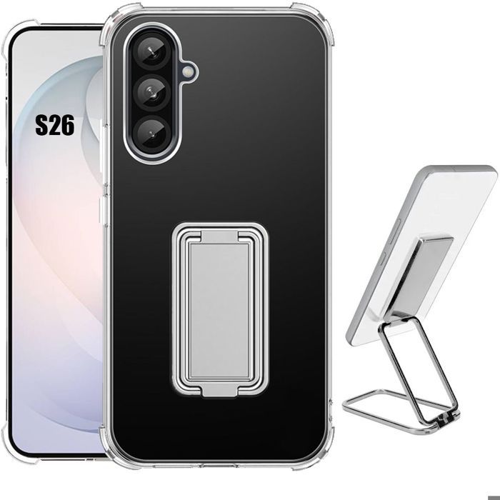 Coque Support - BOOLING - pour Samsung Galaxy S26 - Protection Silicone Antichoc Anti-Rayures