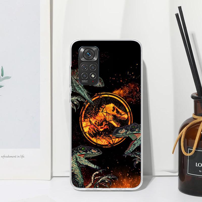 Jurassic Park Dinosaur World Phone Case For Xiaomi Redmi Note 13 14 12S 11S 10S 12 11E 10 Pro Plus 11T 9S 9 8T 8 7 Art Fundas Ba