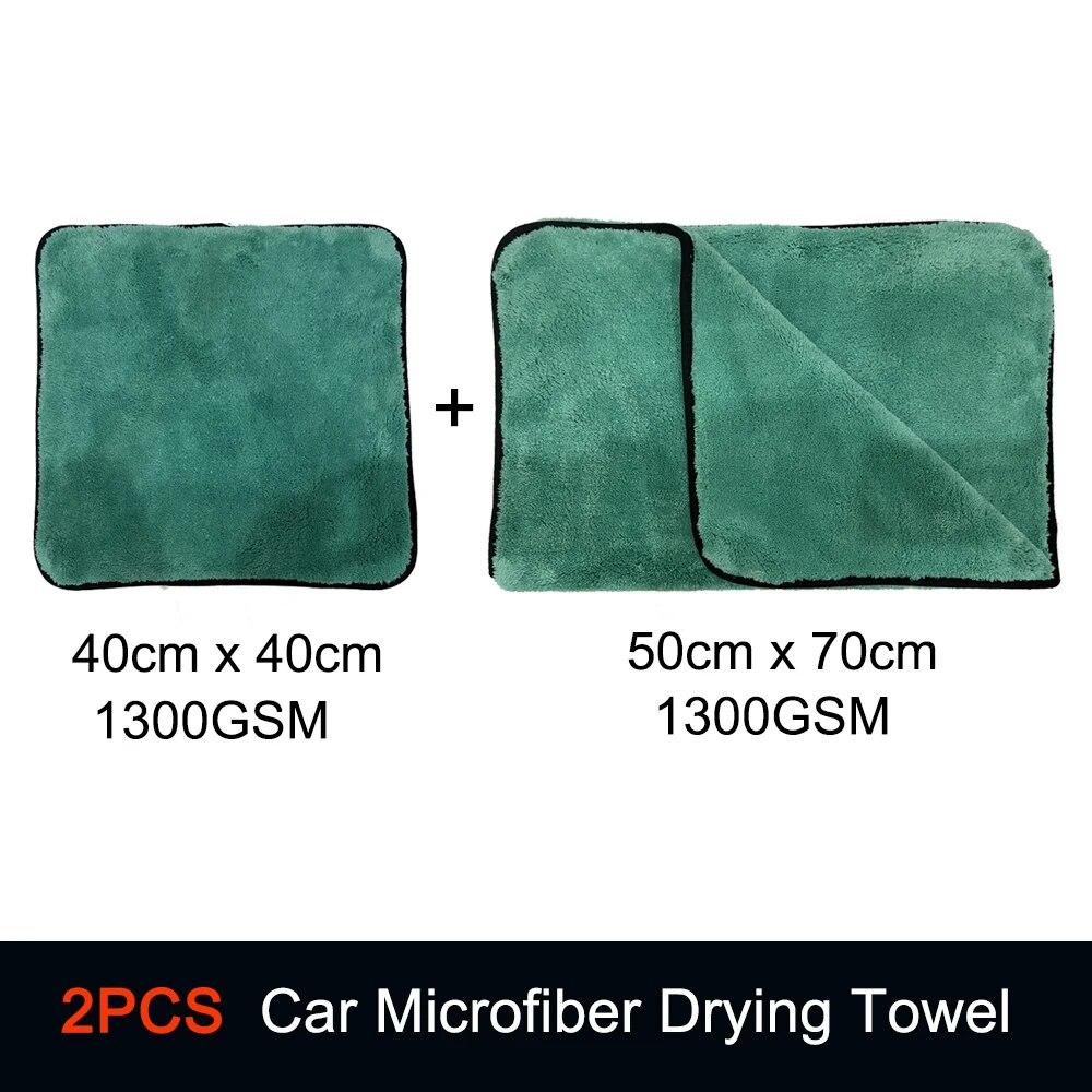 DetailingKing 1300GSM полотенце для сушки из микрофибры, профессиональные супер мягкие салфетки для мытья автомобиля, полотенца для детализации автомобиля