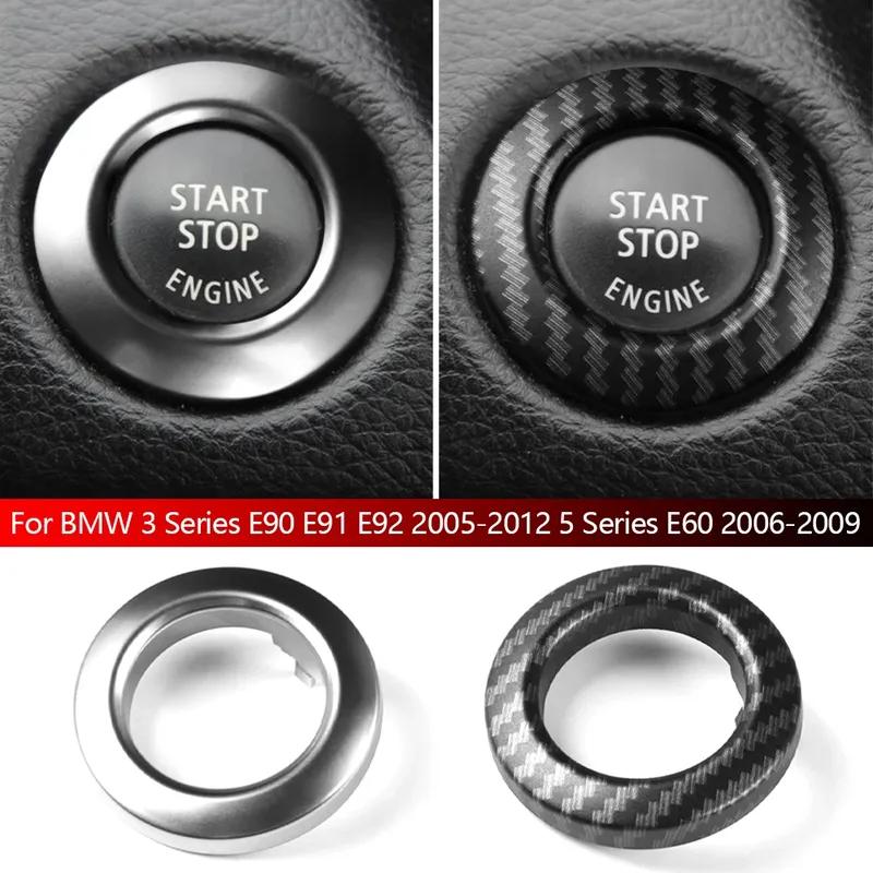 Car Engine Start Stop Ignition Key Ring Frame Replacement ABS Fits for BMW 3 Series E90 E91 E92 2005-2012 5 Series E60 2006-2009