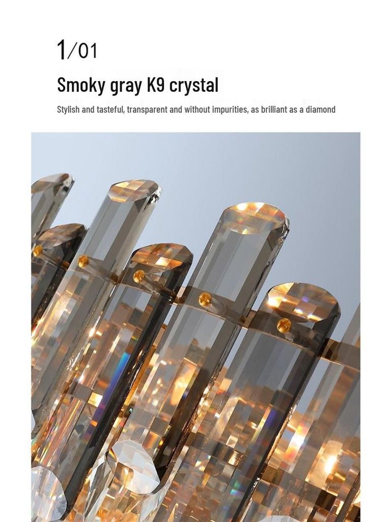 Роскошная постмодернистская хрустальная люстра - Современный минималистичный светильник для гостиной, спальни или ресторана