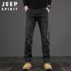 JEEP SPIRIT Men's Autumn/Winter Stretch Straight-Leg Loose Fit Jeans