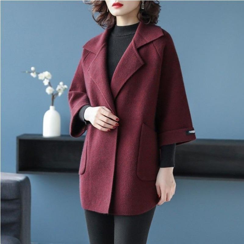 Middle-aged and Elderly Women's Tops Big Size Loose Knitted Cardigan Spring and Fall Jacket