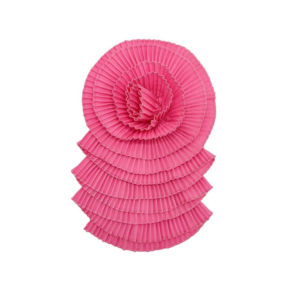 Нежный многоцветный шифоновый цветок многослойная плиссированная тканевая наклейка крафт цветок свадебное платье платье топ декоративные аксессуары