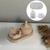 Набор Силиконовых Форм для Подноса-Вазы 'Лотос Полосатый' DIY Форма из Эпоксидной Смолы Гипса для Цветочной Композиции Ароматическая Глина Поделка Домашний Декор