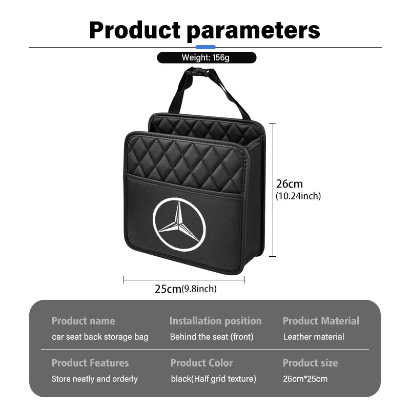 AABGR1 For Benz Car Waterproof Organizer Hanging Storage Bag Trash Can Interior Accessories CITAN VITO SPRINTER CLS SLK Sport ML C200