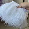Лента с отделкой из страусиных перьев FeatherWhite 8-10 см Натуральные перья 1/2/5/10 метров Швейные принадлежности для украшения платья одежды Поделки