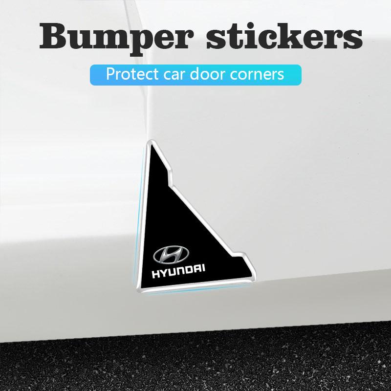Car Logo Stickers Door Corner Collision Anti-scratch Protection For Hyundai NLINE I30 I20 I10 Veloster Tucson Kona IX35 I40 IX20 HH65