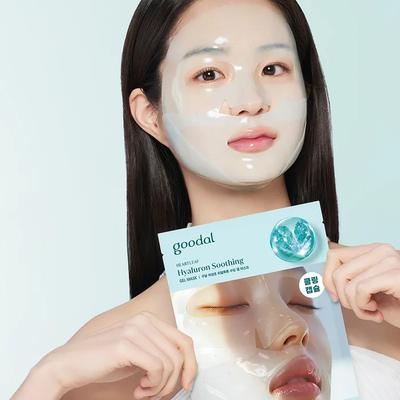 [НОВИНКА] Gudal Eoseongcho Гиалуроновая Успокаивающая Гелевая Маска Набор из 5 штук