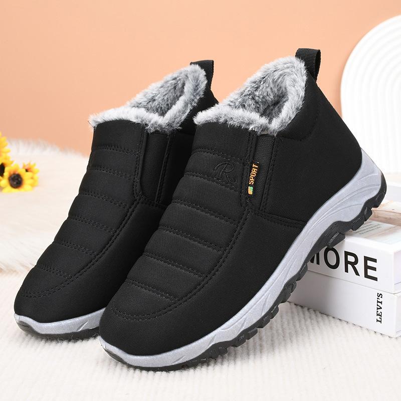 Зимняя тканевая обувь для людей среднего и пожилого возраста. Мужская прогулочная обувь. Теплые и нескользящие женские хлопковые ботинки для мужчин и женщин.