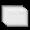 11pcs Thickened Snap Button Storage Bag Transparent Document Bag A1 File Pouch Portfolio Button Pouch Stationery Exam Paper