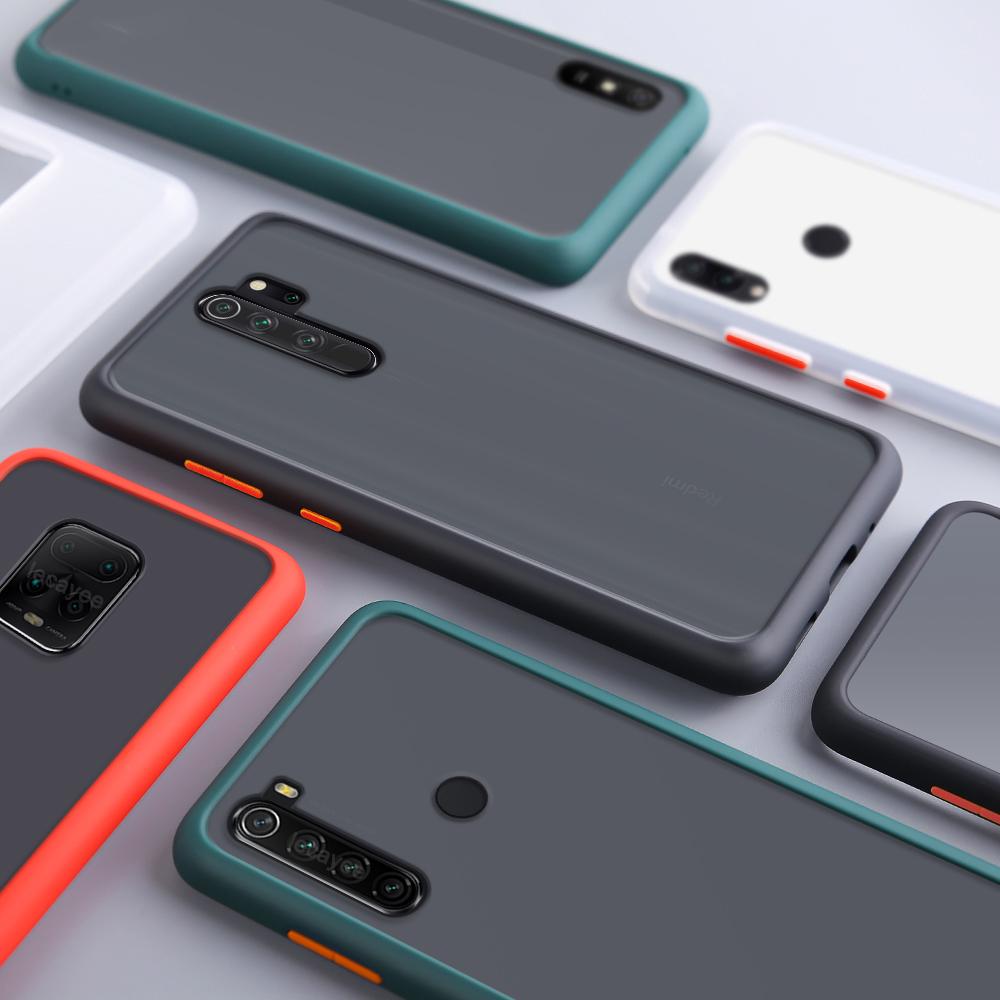 Чехол для Xiaomi Redmi Note 9S 9 Pro Max, модные матовые чехлы для телефонов контрастного цвета для Redmi 9 9A 9C Note9, прозрачный жесткий защитный чехол для ПК