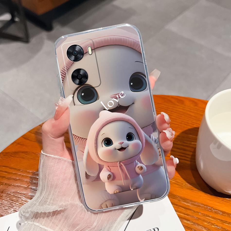 For Oppo A77 A77S Phone Case Colorful Flowers Patterns Back Cover For OppoA77 A77 S 2022 Soft TPU Transparent Silicone Bumper