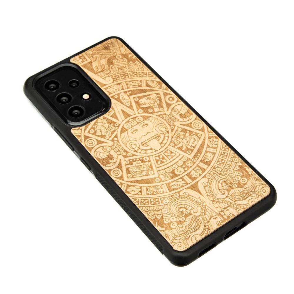 Wooden Case for Samsung Galaxy A53 5G Aztec Calendar Aniegre