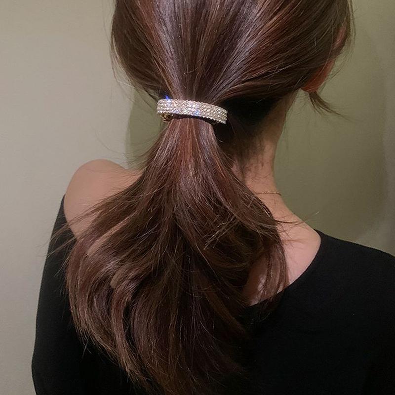 Изысканные заколки для волос со стразами для женщин, модные аксессуары для волос, заколки для волос для хвостика со стразами, головной убор, заколки для волос