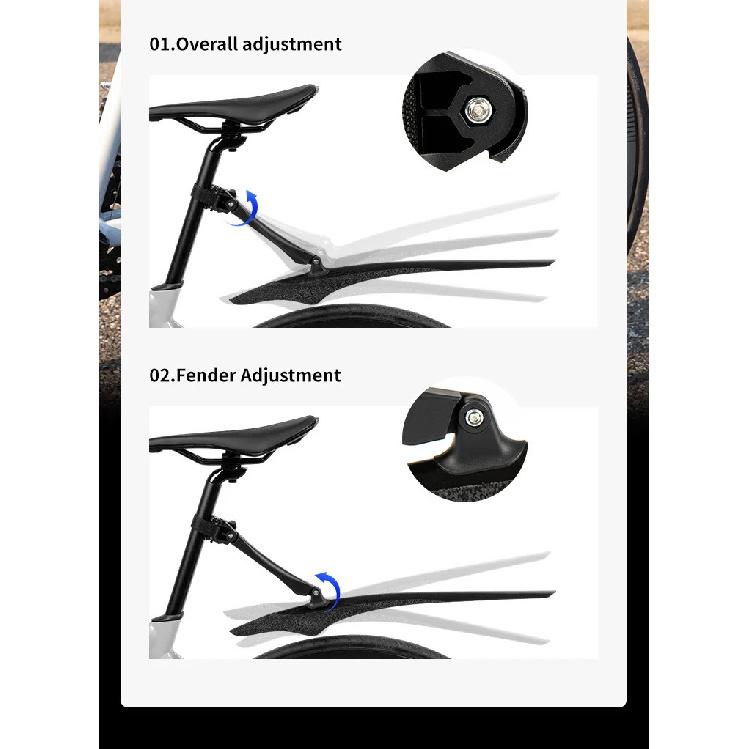 Bicycle Mudguard Adjustable Anti-Slip Ultra-Lightweight Universal Design for Cycling Easy Installation Removable Accessory