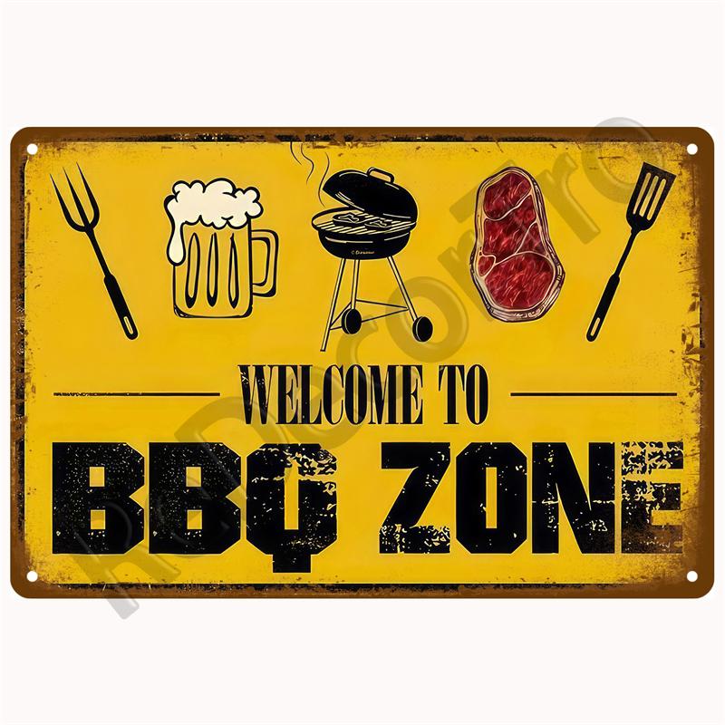 Vintage Danger Caution Metal Sign Warning Notice Zone Tin Sign Wall Decor For Home Bars Garage Cafe Club Man Cave Pubs Plaque