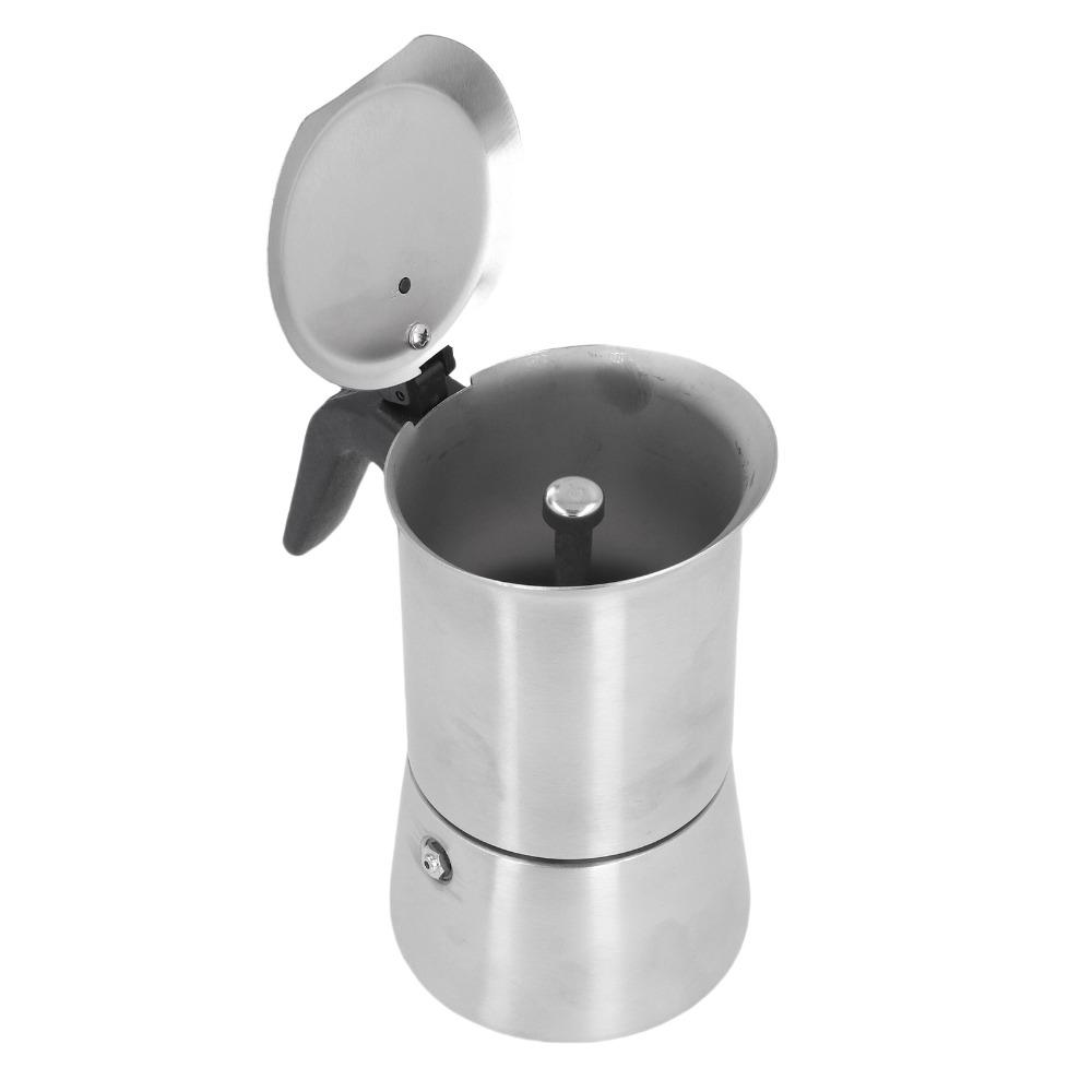 300 ML Capacity Stovetop Coffee Pot 304 Stainless Steel Stovetop Espresso Maker For Brewing Coffee